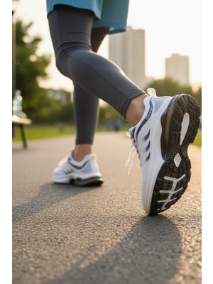 Enoch Erkek Spor Koşu ve Yürüyüş Ayakkabısı Tam Ortopedik Tabanlı Desenli ve Fileli Hafif Model