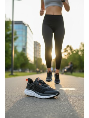 Enoch Erkek Spor Koşu ve Yürüyüş Ayakkabısı Tam Ortopedik Tabanlı Fileli ve Renkli Detaylı Model