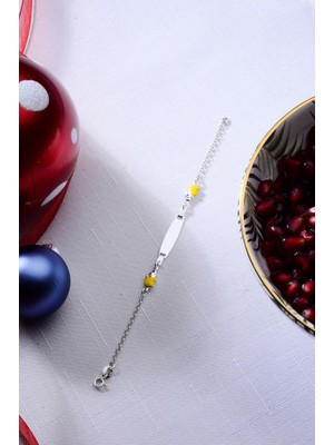 925 Ayar Gümüş Figürlü Isimli Kız Erkek Bebek Çocuk Künyesi