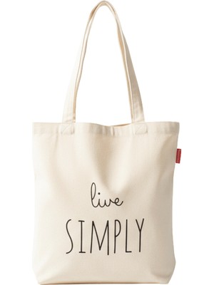 Baghashtag Bez Çanta Live Simply Baskılı