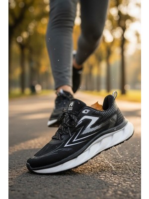 Enoch Erkek Spor Koşu ve Yürüyüş Ayakkabısı Tam Ortopedik Tabanlı Desenli ve Fileli Performans Modeli