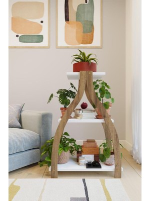 Kzy Mobilya Lucy Saksılık-Çiçeklik-Dekoratif Yan Sehpa