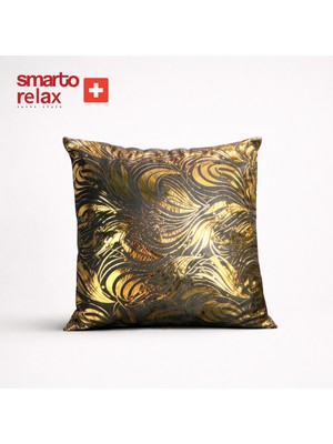 Smarto Relax   Dolgulu  Kırlent Antibakteriyel Desenli Dekoratif  47X47 cm
