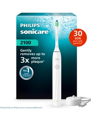 Philips Sonicare 2100 Şarjlı Diş Fırçası, 3 Kat Plak Temizliği, 14 Gün Şarj , 2 Hız Ayarı, HX4021/01