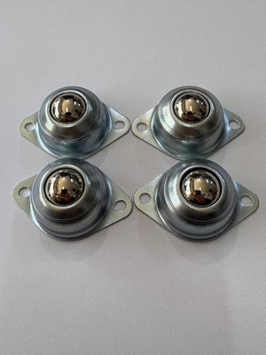 İlmus 4 Parça Çelik Bilyalı Sarhoş Teker Metal Robot Tekeri Yuvarlak Sac Malzeme