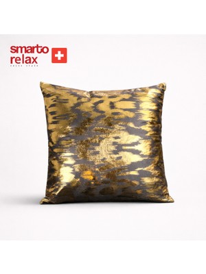Smarto Relax Dolgulu Kırlent Tekli Antibakteriyel Desenli Dekoratif 47X47 cm