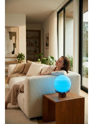 Dynacore Burçların Gezegenleri - Kova Burcu Uranüs Masa Lambası – Dekoratif Ambiyans Işığı - 3b Baskı ile Detaylı Gök Cisimleri