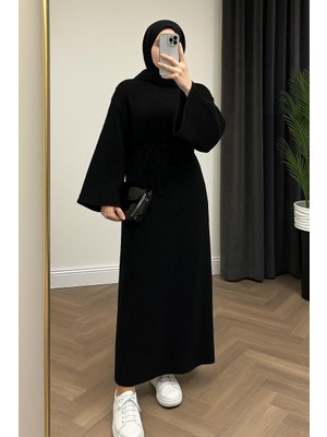 Bayan Triko Boydan Tesettür Elbise