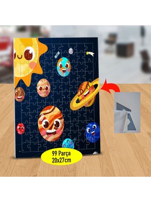 Asilmeydan Neşeli Surat Gezegenler 99 Parça Puzzle Yapboz Tablo-2147903177