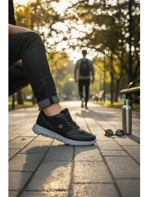 Enoch Erkek Spor ve Yürüyüş Ayakkabısı Tam Ortopedik Tabanlı Fileli ve Karma Dokulu Rahat Kalıp