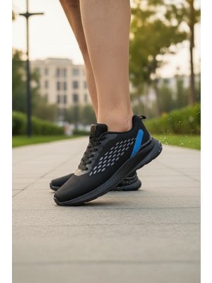 Enoch Erkek Spor Koşu ve Yürüyüş Ayakkabısı Tam Ortopedik Tabanlı Dijital Desenli ve Esnek Model