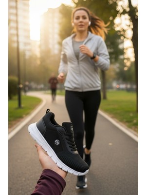 Enoch Erkek Günlük Spor ve Yürüyüş Ayakkabısı Tam Ortopedik Tabanlı Triko Örgü Dokulu Esnek Model