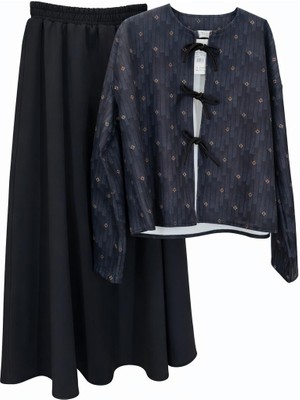 JOOQSTORE Desenli Etek Takım