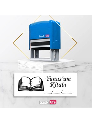 Baskı Life  Kaşe  Kitap Mührü Kitap Damgası Kişiye Özel Kaşe 604