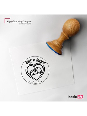 Baskı Life Kişiye Özel Kitap Damgası Kitap Mührü Kaşe Kitap Mühür Özel Damga 73