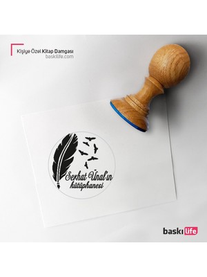 Baskı Life Kişiye Özel Kitap Damgası Kitap Mührü Kaşe Kitap Mühür Özel Damga 103