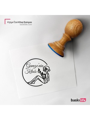 Baskı Life Kişiye Özel Kitap Damgası Kitap Mührü Kaşe Kitap Mühür Özel Damga 163