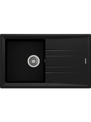 Teka Granit Eviye Metalik Siyah Stone 50 B-TG