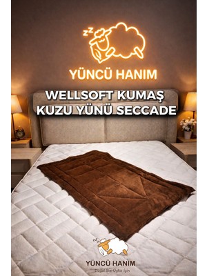 %100 Yün Dolgulu, Kahve Renkli Welsoft Yüzey 70 x 110 cm Ebat Seccade
