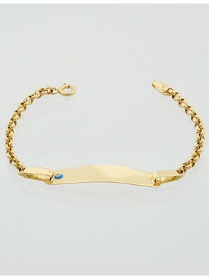 İryum 14 Ayar Nazar Çocuk Künye W4B29030