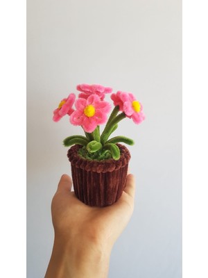 Badem Hediyecilik Dekoratif Küçük Saksı Çiçek – Ev ve Ofis Için Hediyelik