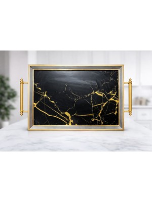 Doremcy Dekoratif Nişan Dügün Çeyiz Lüx Tepsi