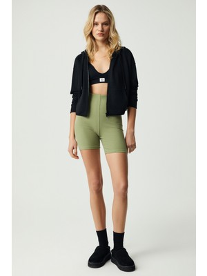 Urban Beat Courtney Kadın Siyah - Yeşil Tayt