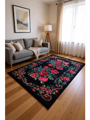 Blghome Dokuma Tabanlı Kolay Tamizlenir Dekoratif Halı BLG3807