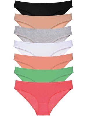 Çamaşır Kenti 7 Adet Süper Eko Set Likralı Kadın Slip Külot Set 7