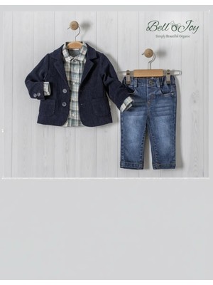 Lamato Baby Ekose Gömlekli Bayramlık Erkek Takım