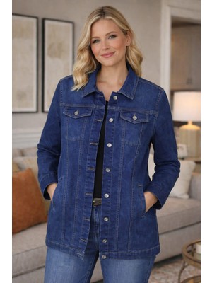 Bonıta  Lıkralı Kapak Ceplı Uzun  Denım Mont