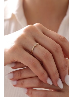 Yavuz Kuyumculuk 14 Ayar Altın Sarmal Çiçek Yüzük