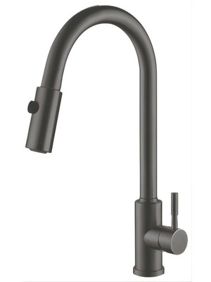 Hafele Pablo Pull Mat Siyah Kuğu Spiralli Mutfak Bataryası