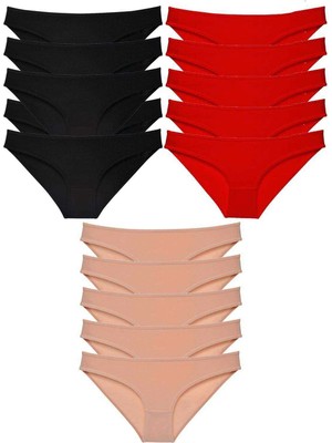 Çamaşır Kenti 15 Adet Süper Eko Set Likralı Kadın Slip Külot 512
