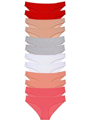 Çamaşır Kenti 12 Adet Süper Eko Set Likralı Kadın Slip Külot Set 5