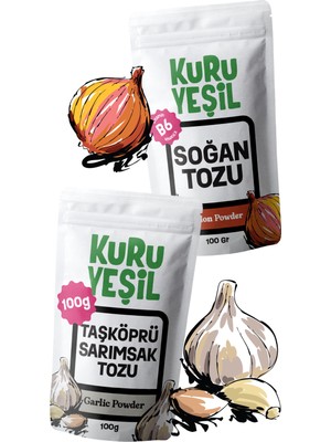 Kuru Yeşil Sebze Tozu Paketi – 200 Gr – Sarımsak Tozu – Soğan Tozu – Doğal Sebze Tozu