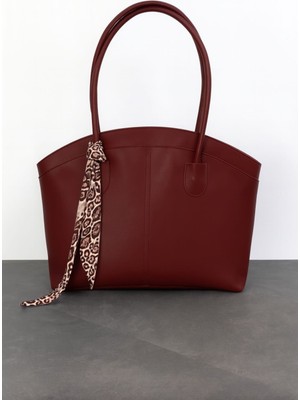 Özüm Takı Çanta Kadın Büyük Boy Omuz ve Kol Çantası Bordo