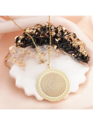 Akba Silver 925 Ayar Gümüş Allah 99 Isim 24 Ayar Altın Kaplama Islami Kolye