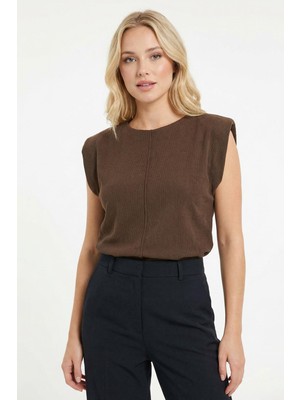 Rays Bisiklet Yaka Tişört Kahve 3105A