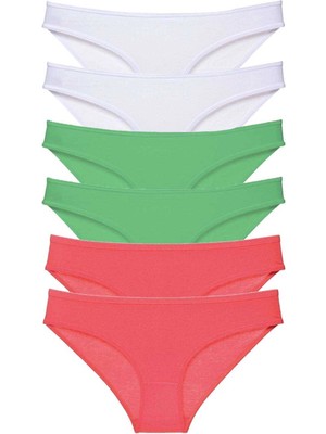 Çamaşır Kenti 6 Adet Süper Eko Set Likralı Kadın Slip Külot 552