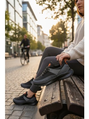 Enoch Erkek Spor ve Yürüyüş Ayakkabısı Tam Ortopedik Tabanlı Perfore Detaylı Şehir Modeli