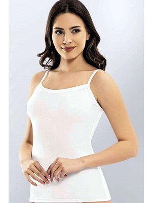 Çamaşır Kenti Kota Bayan Ip Askılı Beyaz Atlet 6091