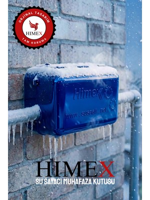 HIMEX Su Sayacı Muhafaza Kutusu - Donmaya Karşı Koruma - Kolay Montaj (Tüm Sayaçlara Uyumlu) - Mavi