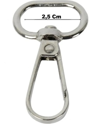 Orhan Çanta 50 Adet 2,5cm Gümüş Renk Makrome Metal Anahtarlık Halkası