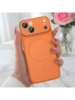 Fibaks iPhone 15 Uyumlu Kılıf 17 Pro Max Çevirici Magsafe Kamera Lens Korumalı Camlı Dönüştürücü