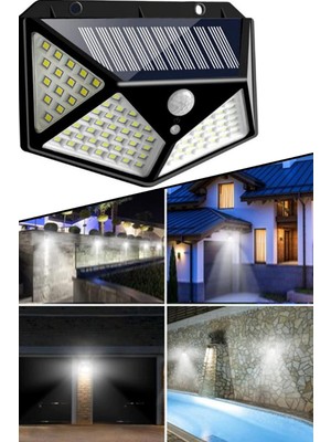 Hype Store Su Geçirmez Güneş Enerjili Suya Dayanıklı 100 LED Duvar Lambası 1410