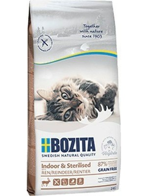 Hype Store Bozita Indoor Kısırlaştırılmış Tahılsız Geyikli Yetişkin Kedi Maması 2 kg