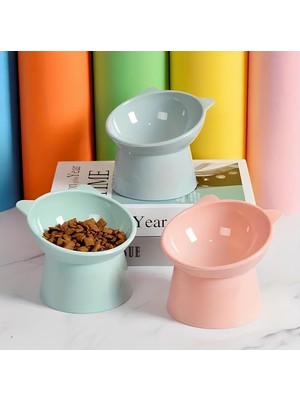 Hype Store 2'li Kedi Köpek Ergonomik Boyun ve Bıyık Sağlığı Için Özel Mama Su Kabı Bpa Sıfır Kolay Temizlenir P