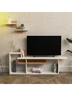 Lagomood Rode Tv Ünitesi Tv Sehpası Beyaz Meşe