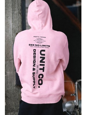 Bellanova Unisex 3 Iplik Kapüşonlu Kanguru Cepli Yazı Baskılı Oversize Street Sweatshirt